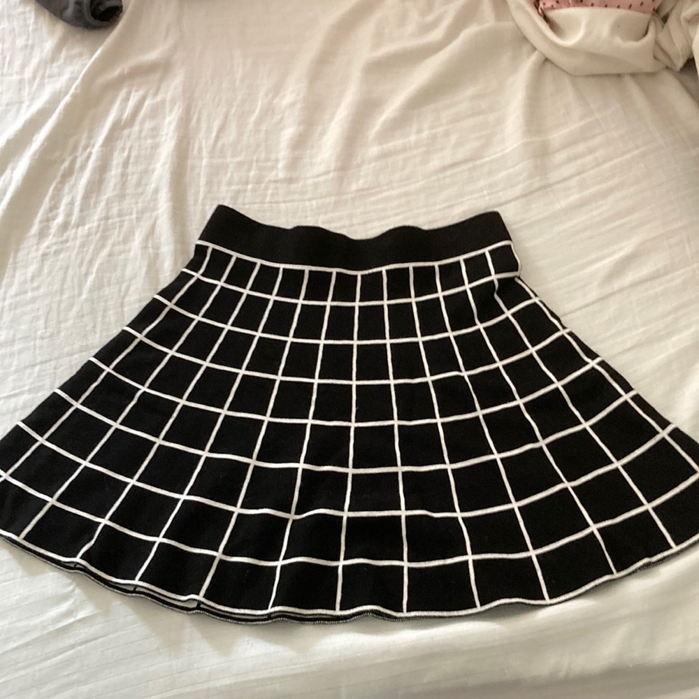 sweater knit flare skirt